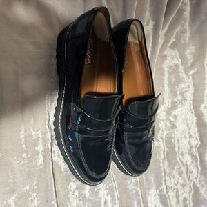 Franco Sarto Black Loafers 8.5